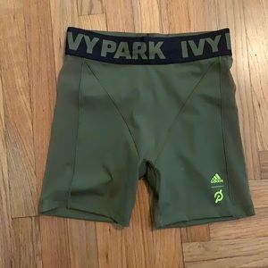 IVY PARK Olive Green Bike Shorts